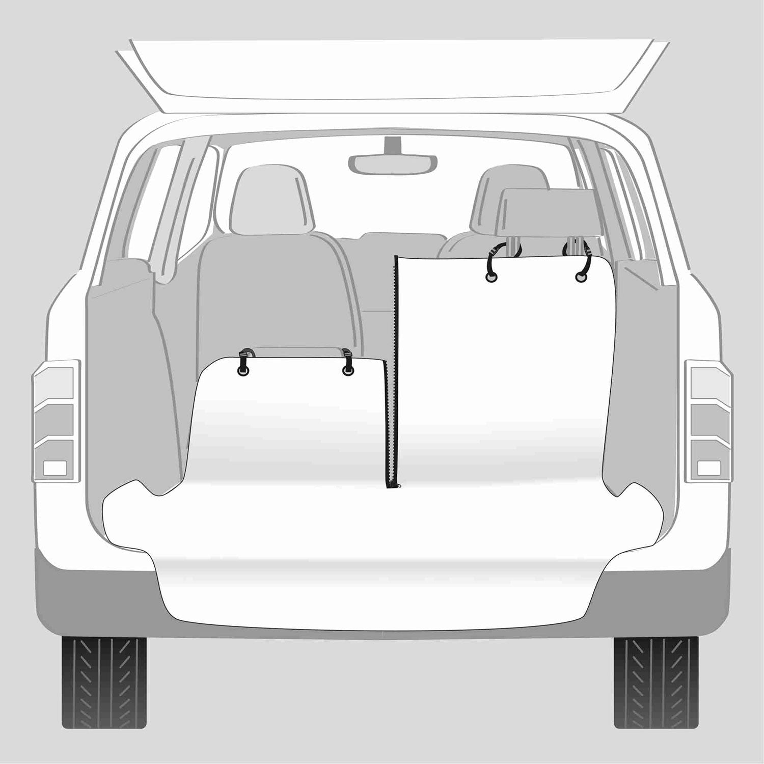 Funda Protectora Maletero Coche beige/negro