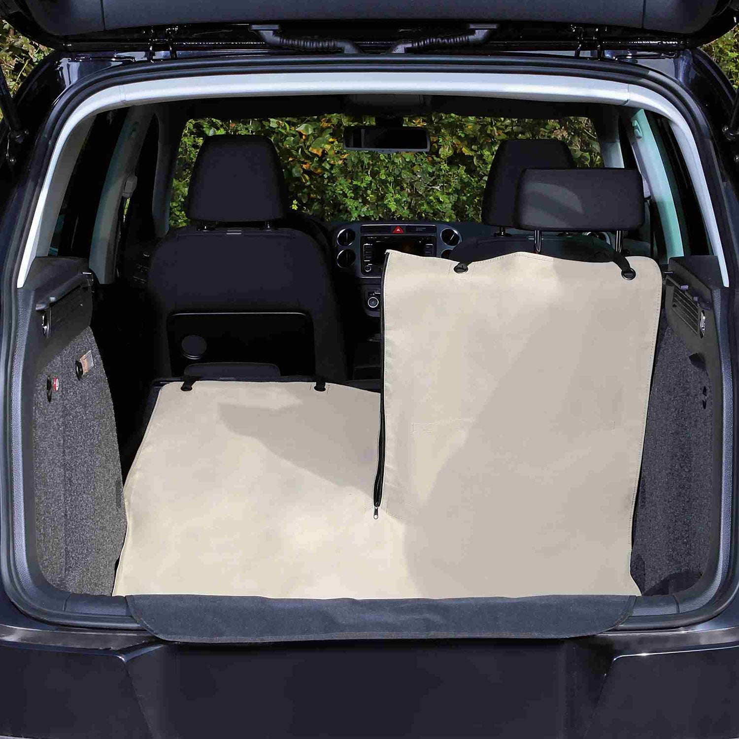 Funda Protectora Maletero Coche beige/negro