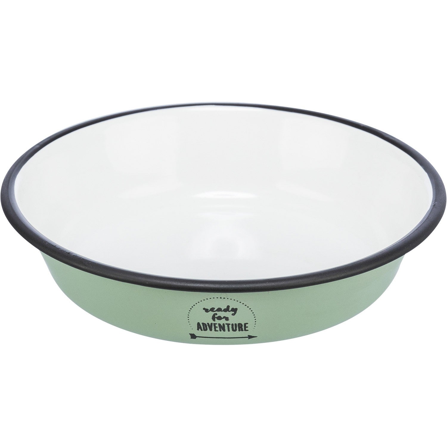 Comedero, esmalte/acero inoxidable verde