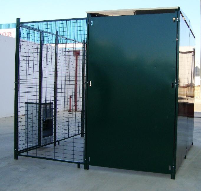 Perrera para perros de 4m2 (2 m2 tejados,2m 2 parque)