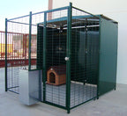 Perrera para perros de 4m2 (2 m2 tejados,2m 2 parque)