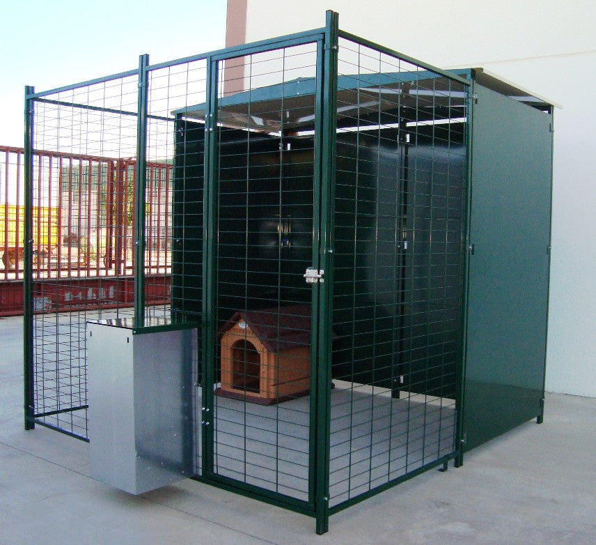Perrera para perros de 4m2 (2 m2 tejados,2m 2 parque)