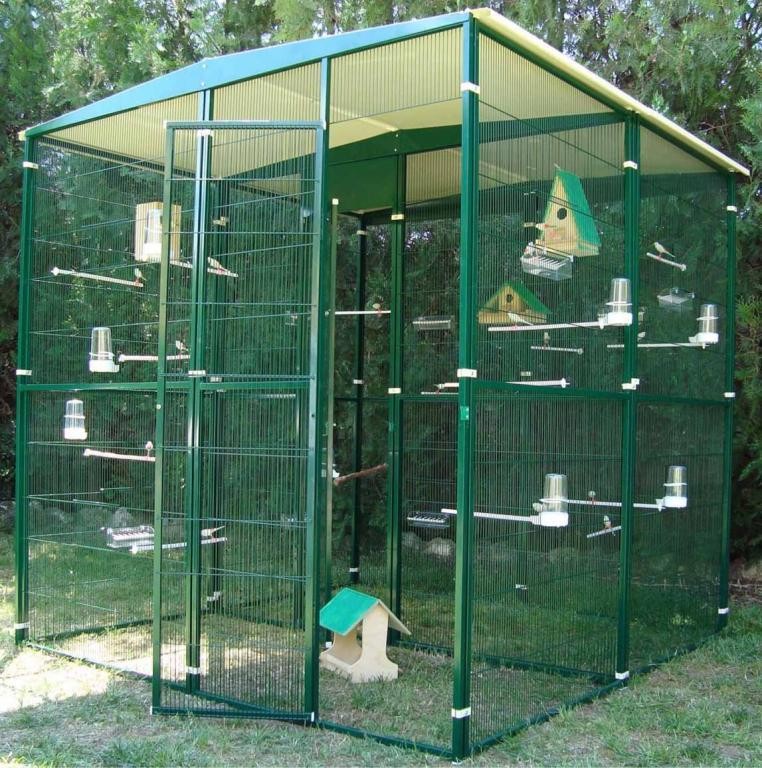 Voladero para pájaros de Jardin 4m2 partido centro