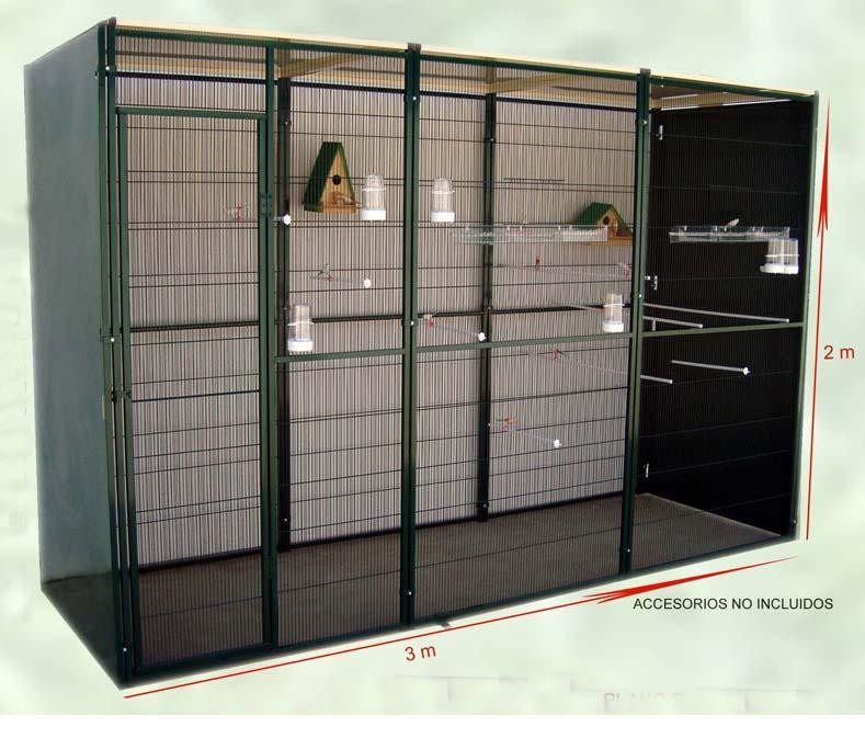Voladero Jardin techo plano 3x1m
