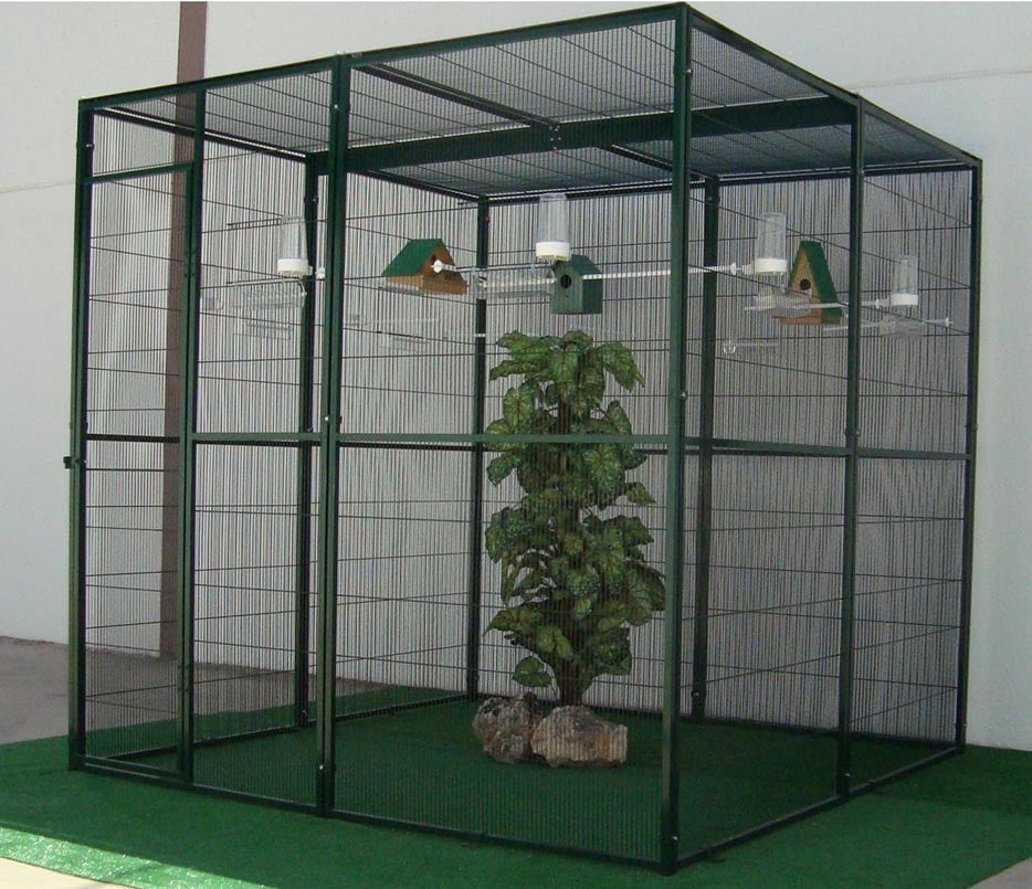 Voladero para pájaros de 4m2 Techo de malla