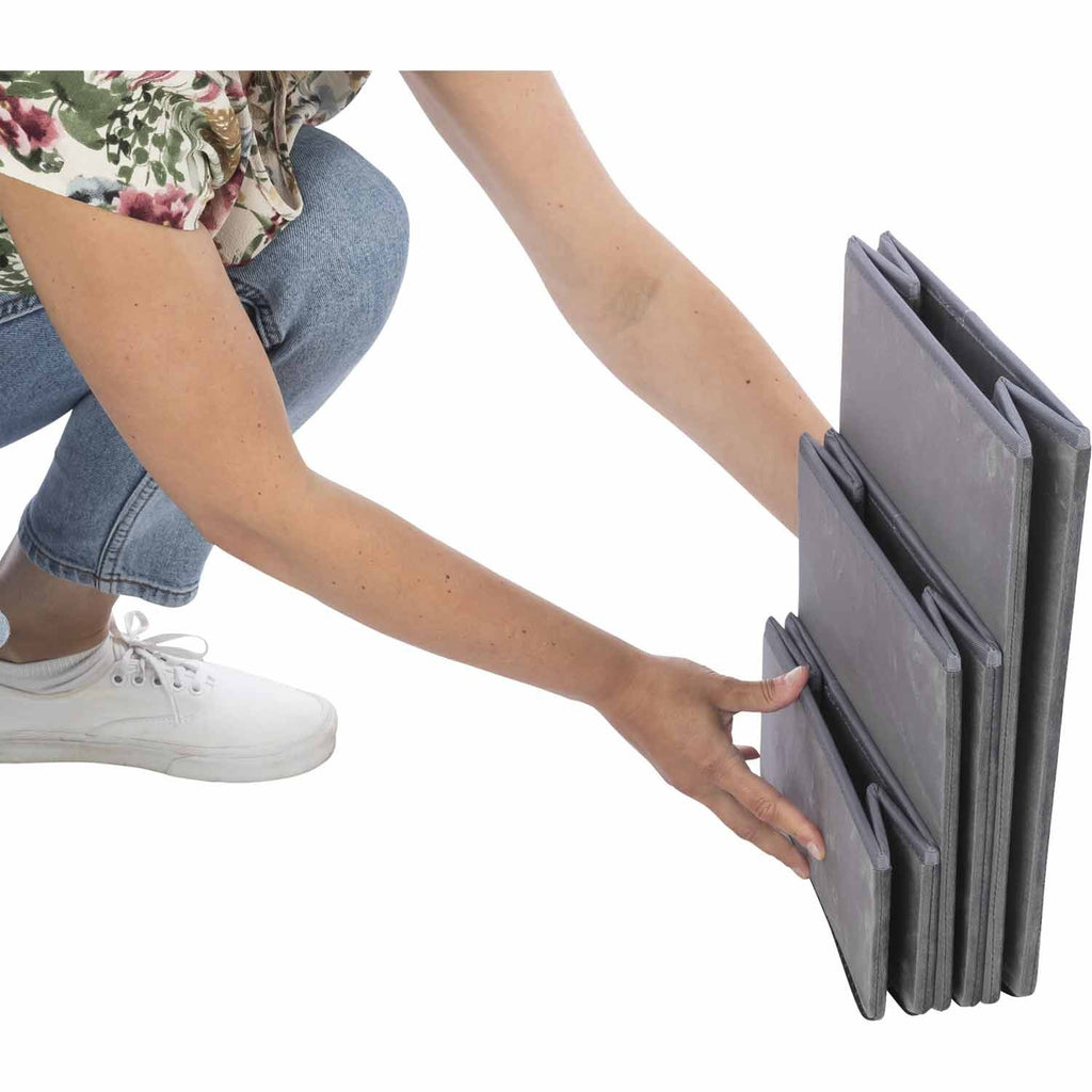 Cueva Harvey con escaleras gris/blanco-negro