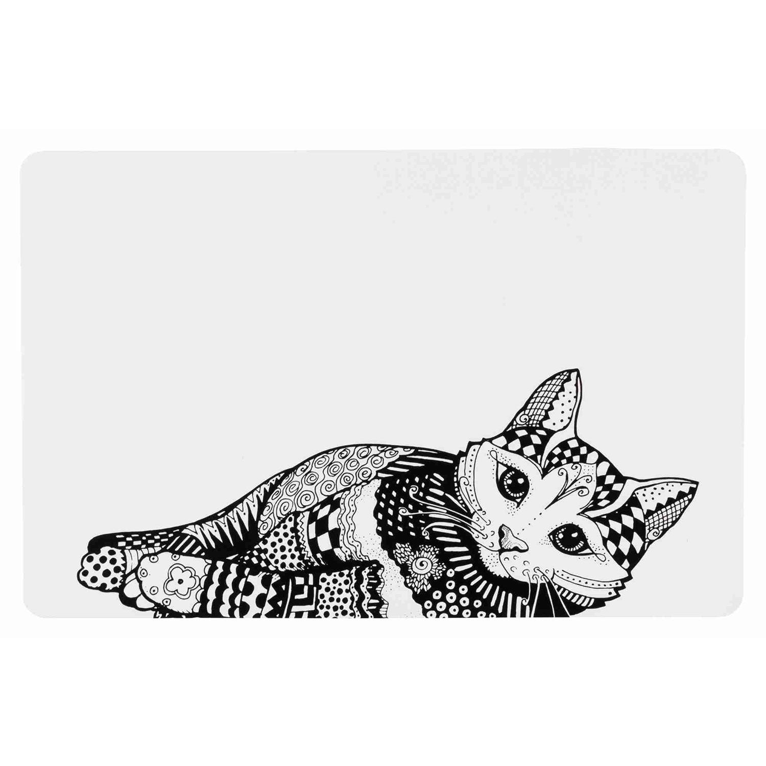Salvamanteles blanco/negro - Pack de 2 unidades