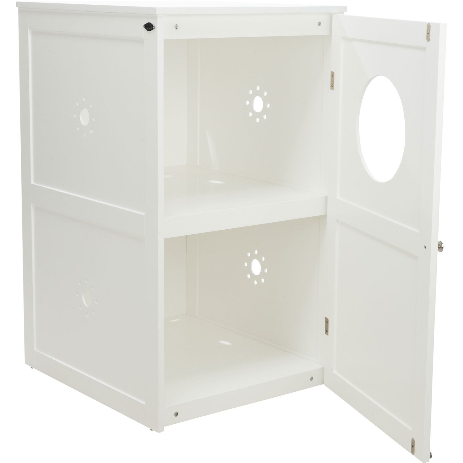 Casa para Gatos con 2 Pisos blanco