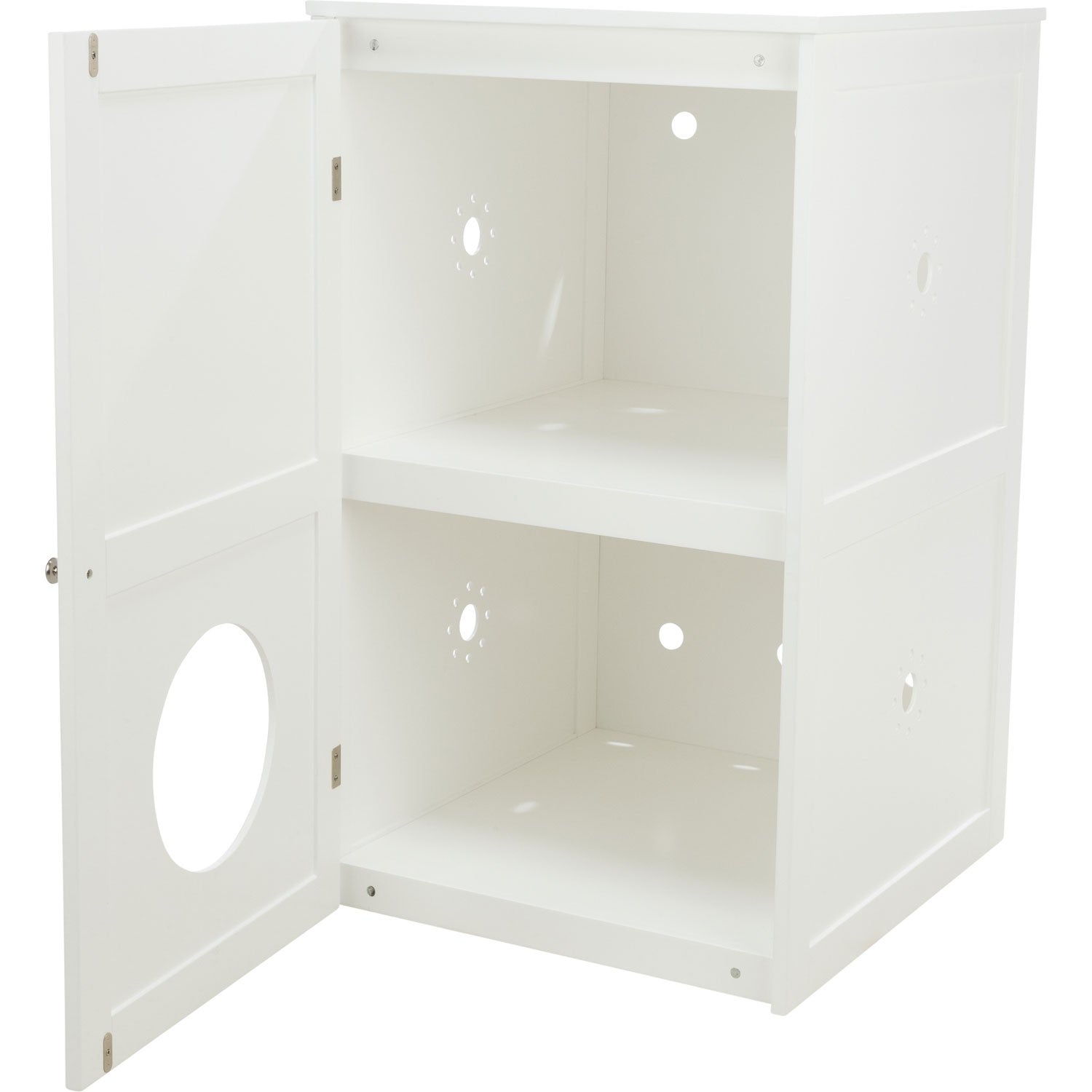 Casa para Gatos con 2 Pisos blanco