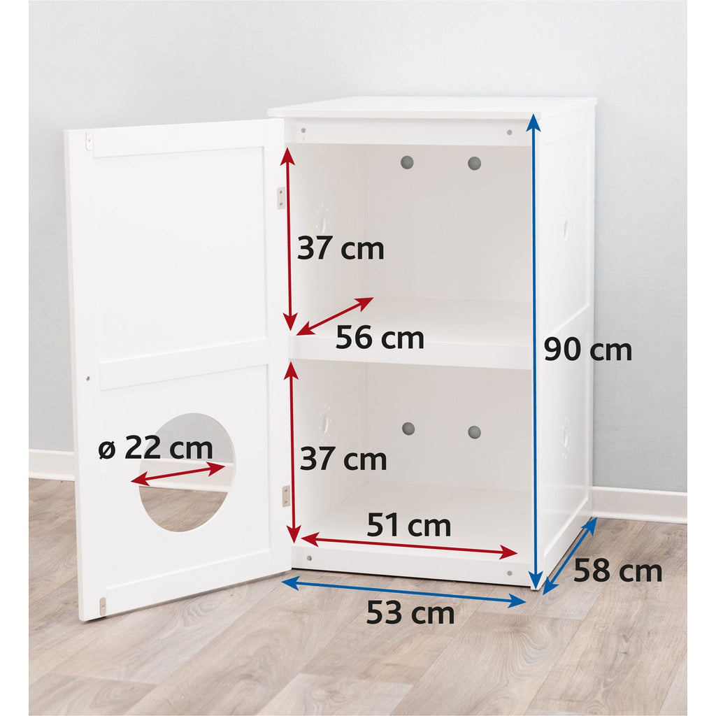 Casa para Gatos con 2 Pisos blanco