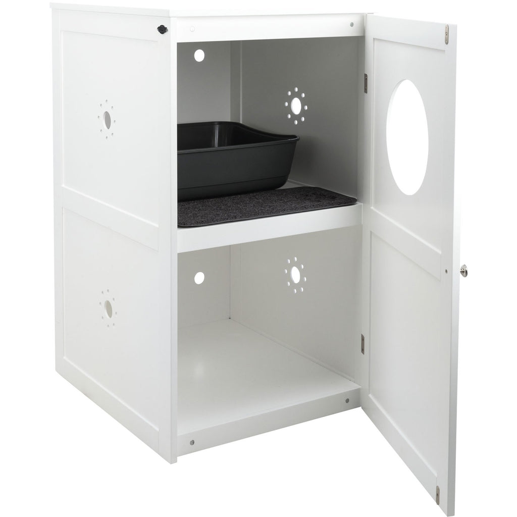 Casa para Gatos con 2 Pisos blanco