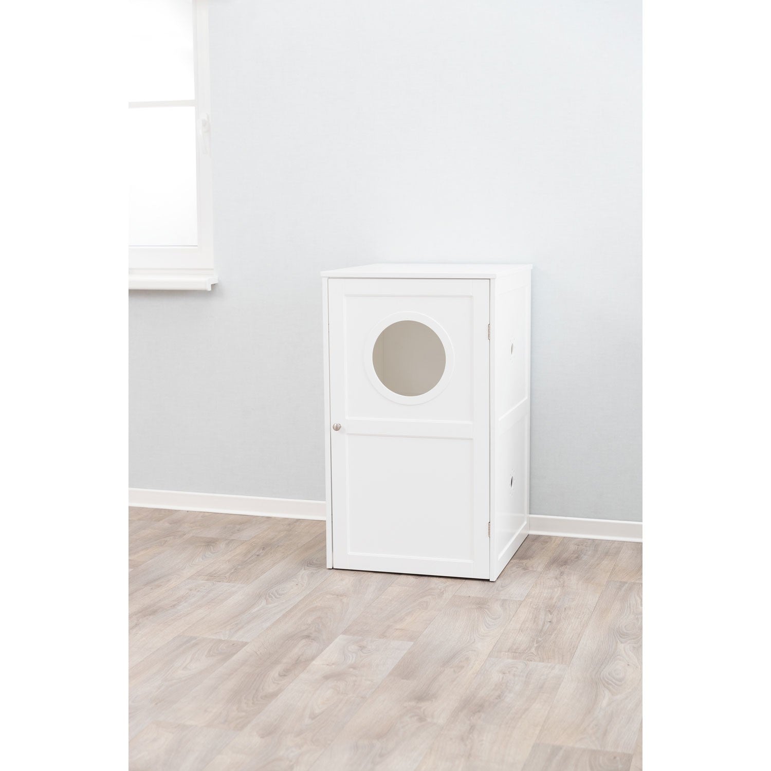 Casa para Gatos con 2 Pisos blanco