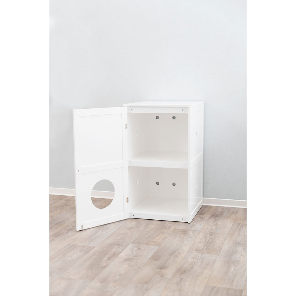 Casa para Gatos con 2 Pisos blanco