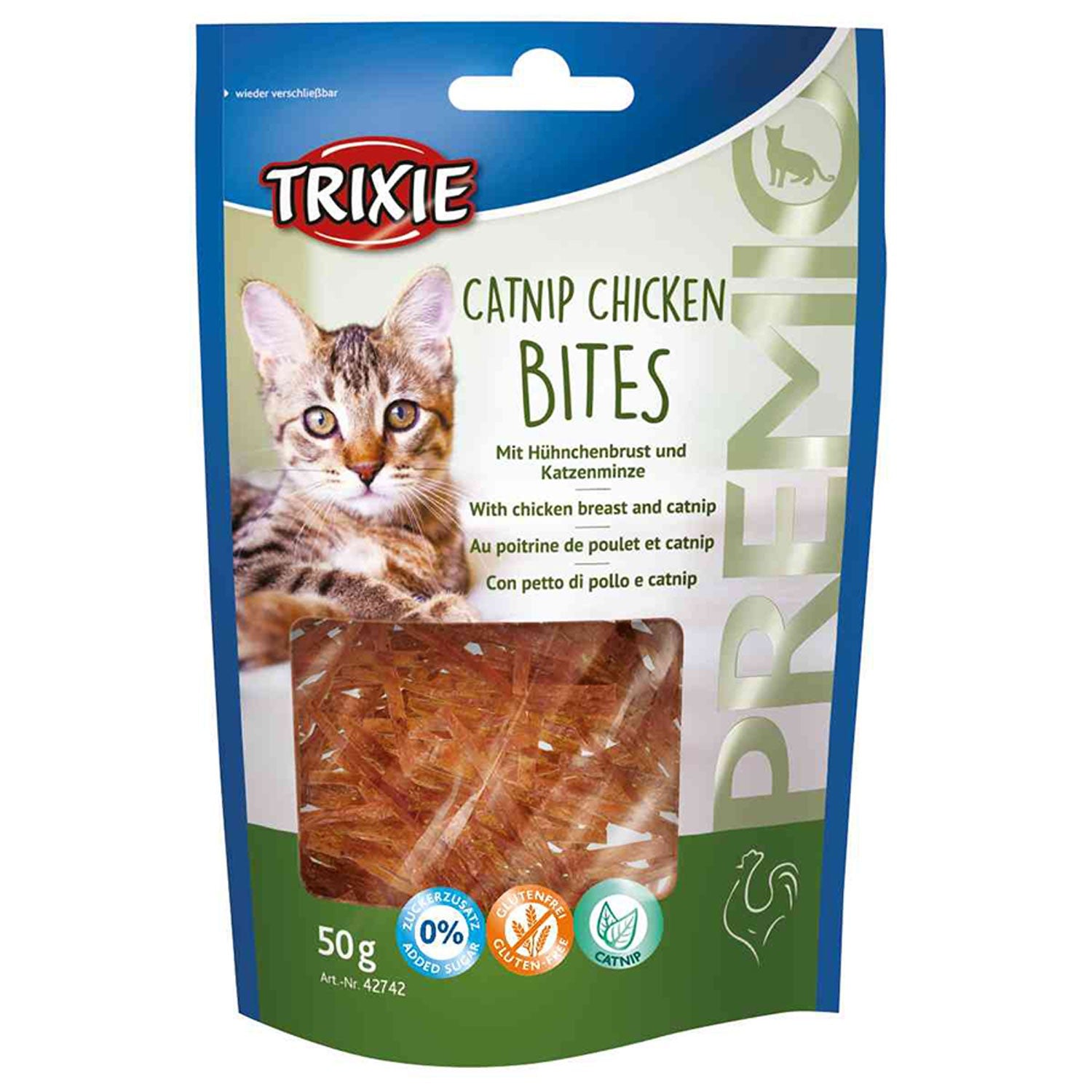 PREMIO Catnip Chicken Bites - Pack de 6 unidades