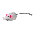 Set de Ratón Peluche con Cascabel - Pack de 4 unidades blanco/gris