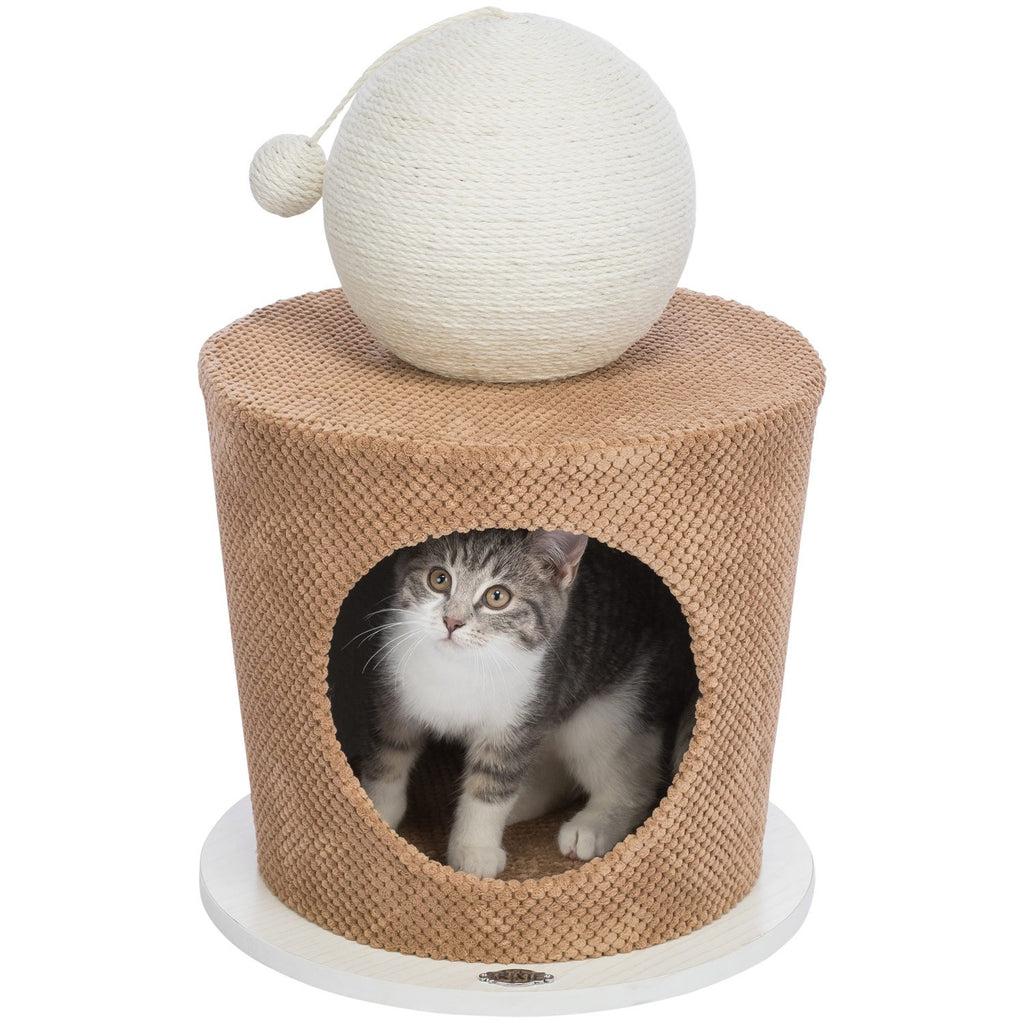 Cueva de mimos con bola de rascar taupe