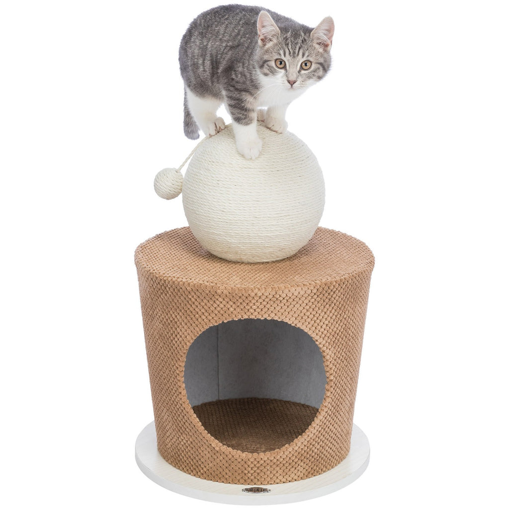 Cueva de mimos con bola de rascar taupe