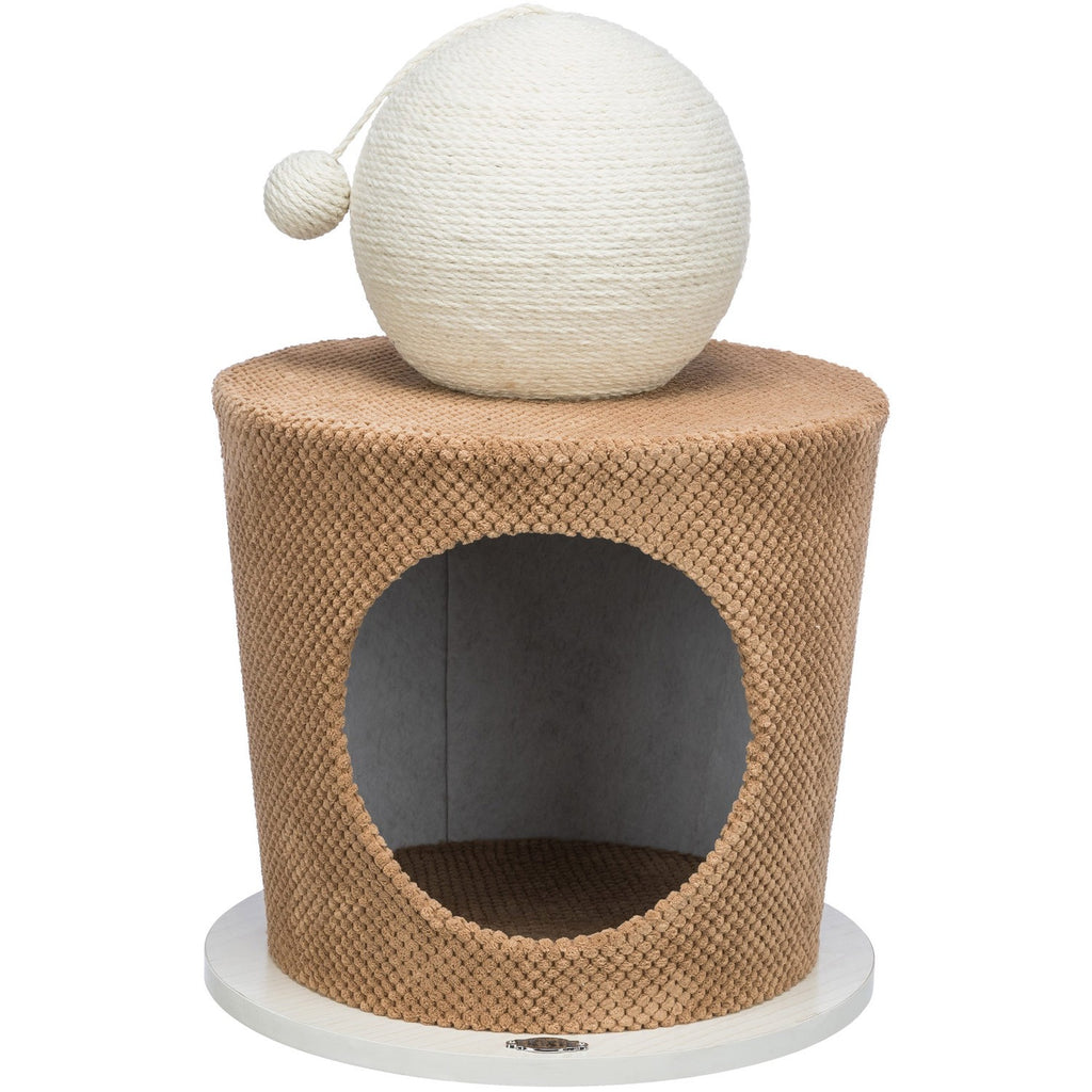 Cueva de mimos con bola de rascar taupe
