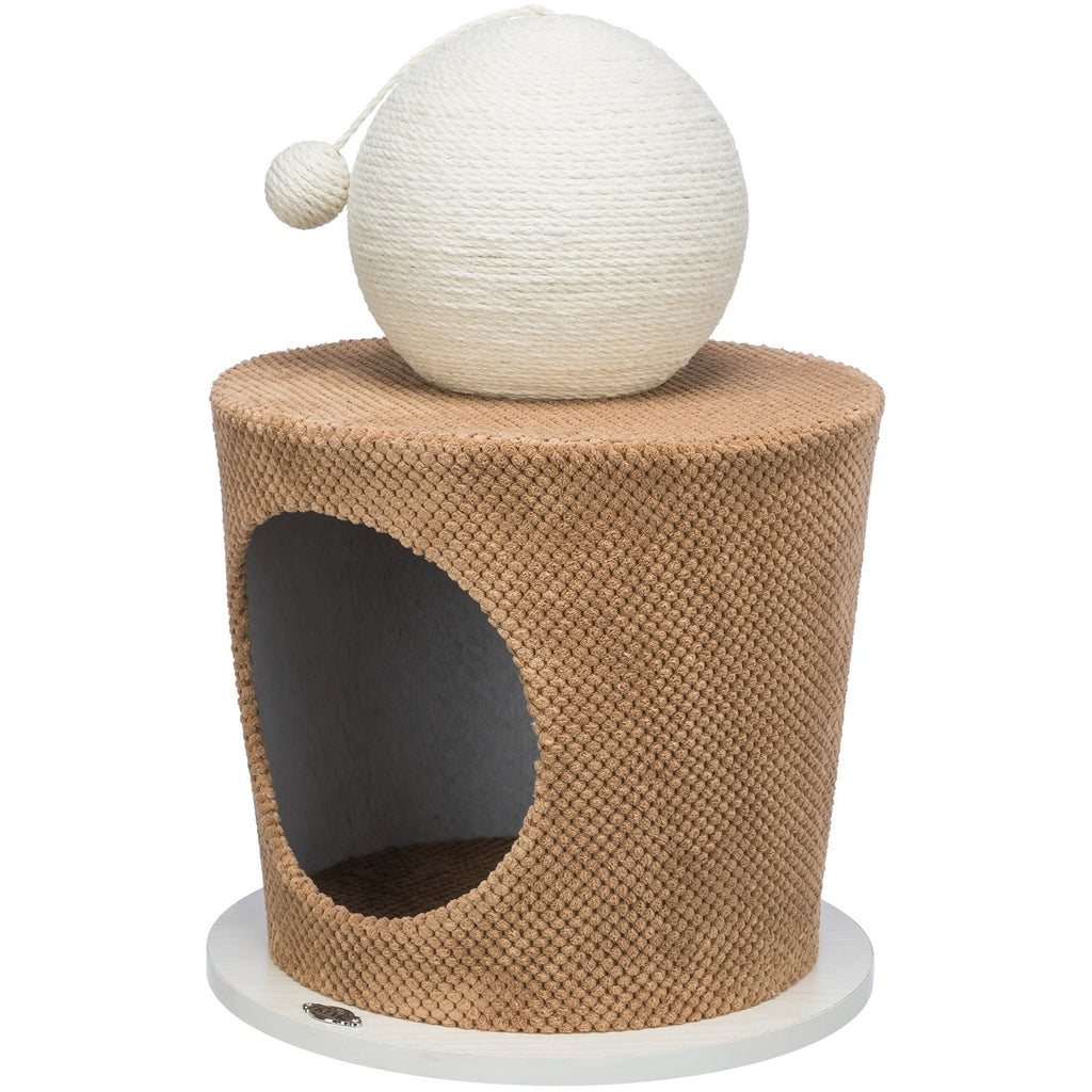 Cueva de mimos con bola de rascar taupe