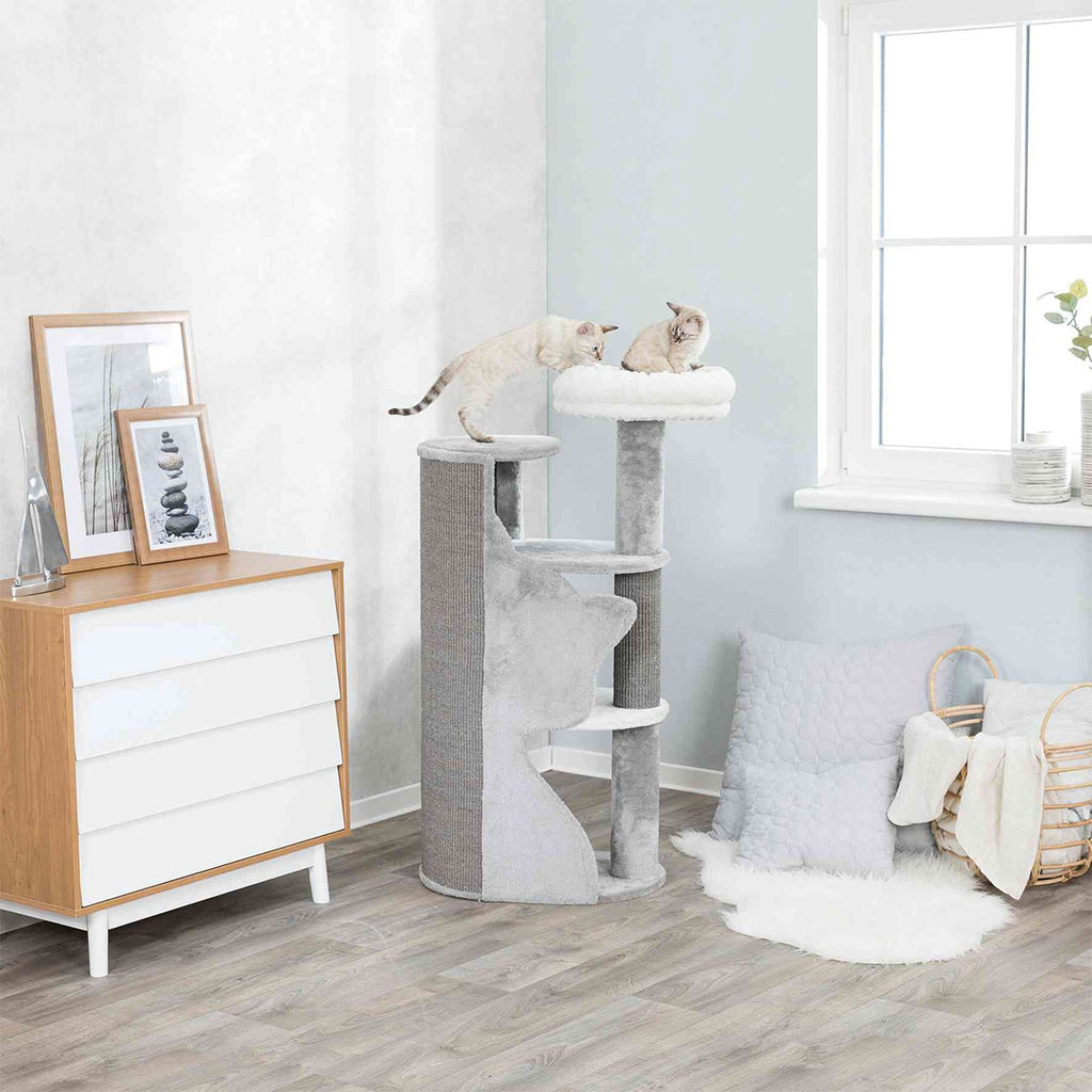 Poste Rascador Abele gris/blanco/gris