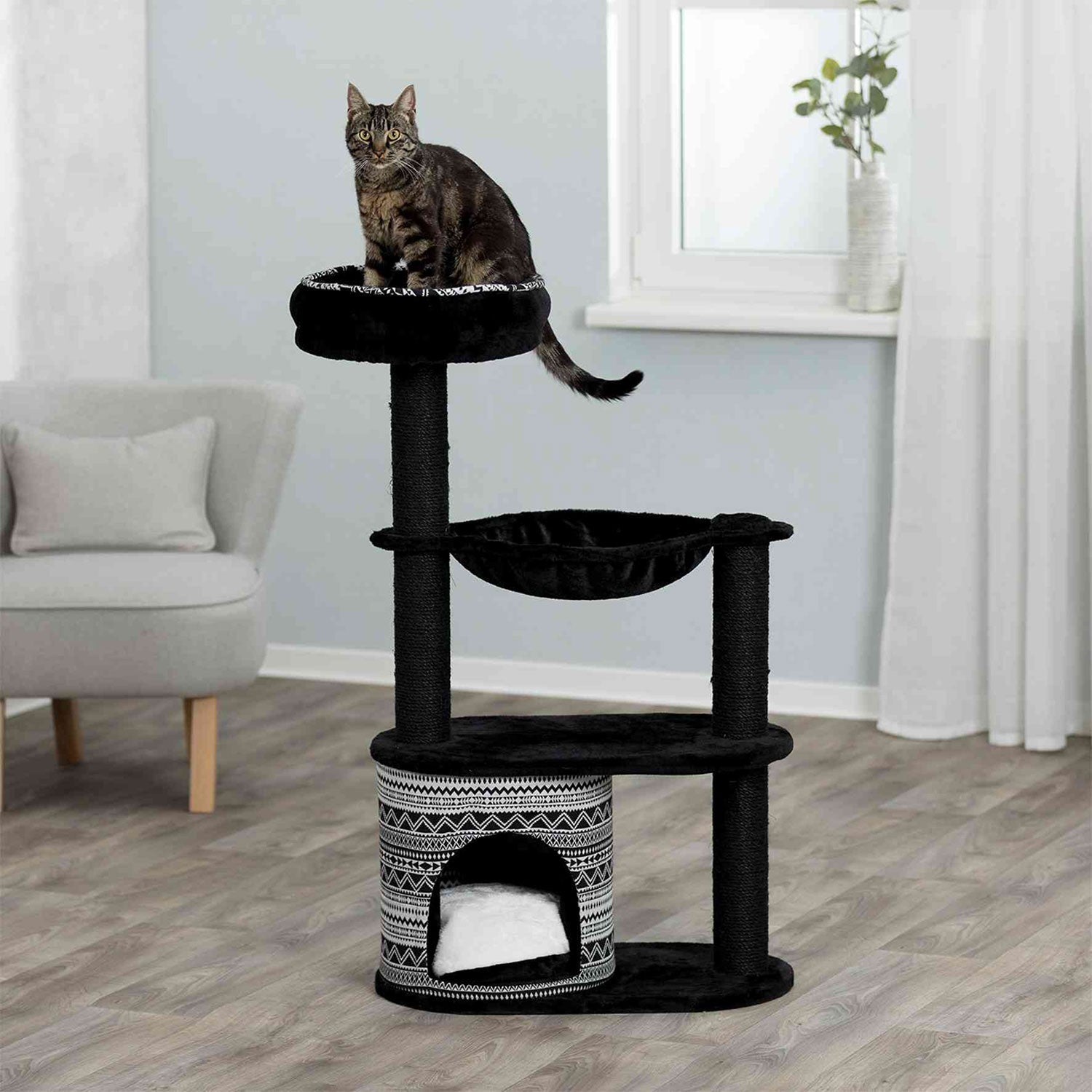 Poste Rascador Giada negro/blanco
