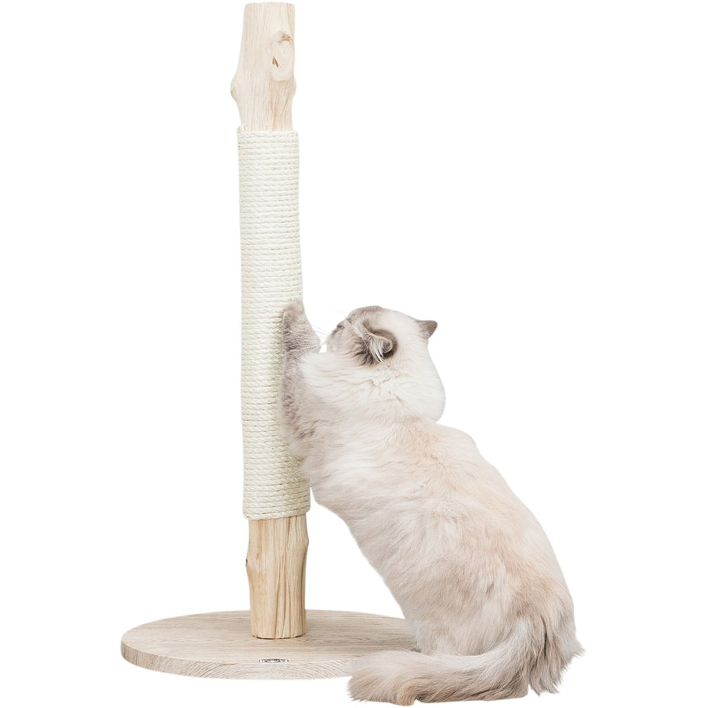 Poste rascador, madera natural beige