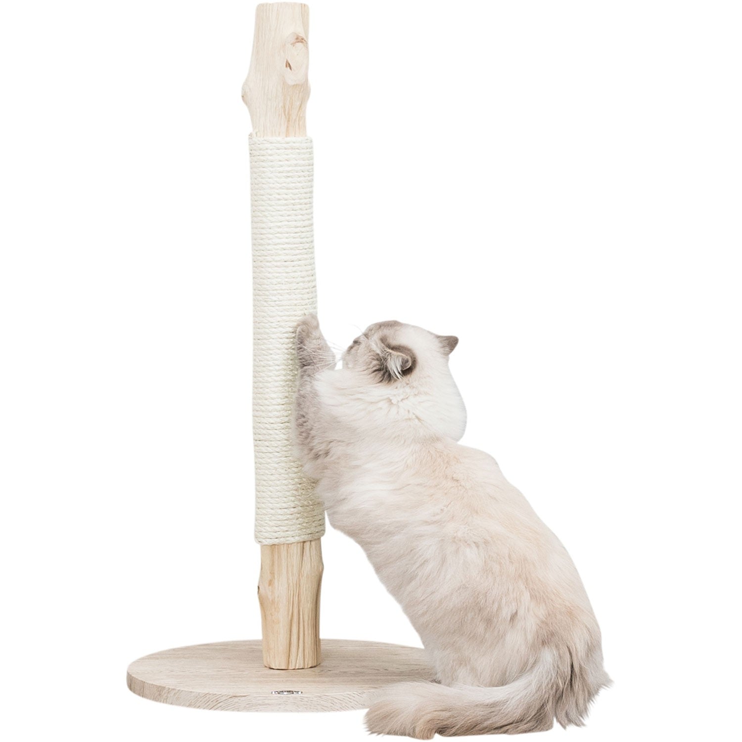 Poste rascador, madera natural beige