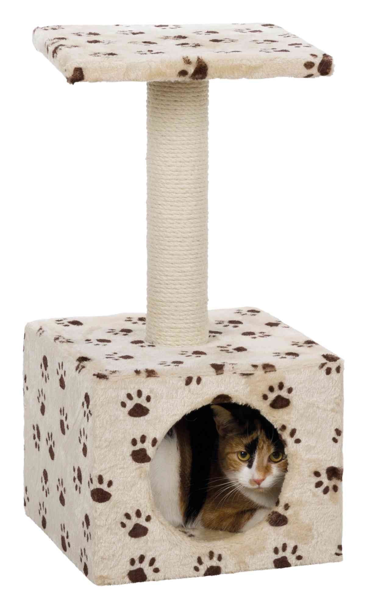 Junior Poste Rascador Zamora beige con huellas impresas