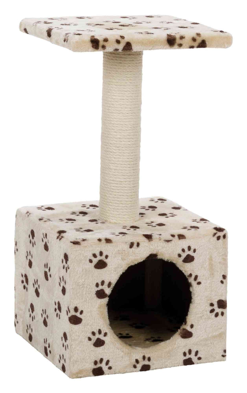 Junior Poste Rascador Zamora beige con huellas impresas