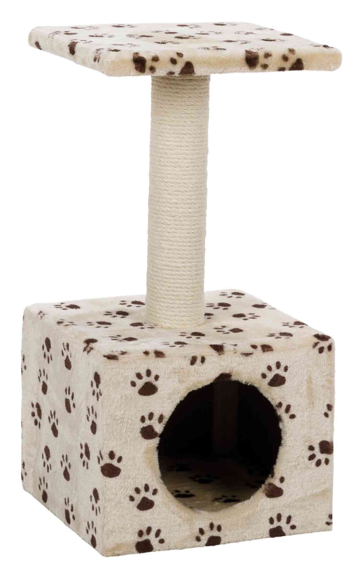 Junior Poste Rascador Zamora beige con huellas impresas