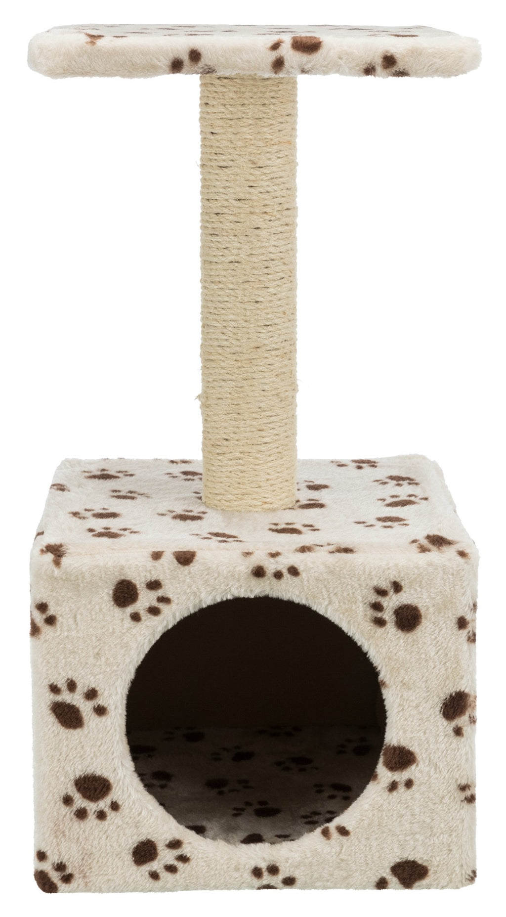 Junior Poste Rascador Zamora beige con huellas impresas