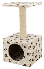Junior Poste Rascador Zamora beige con huellas impresas