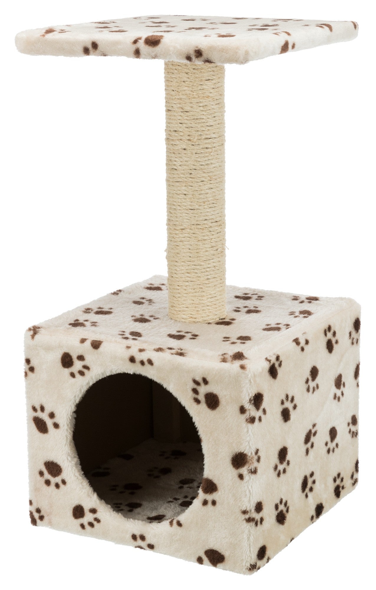 Junior Poste Rascador Zamora beige con huellas impresas