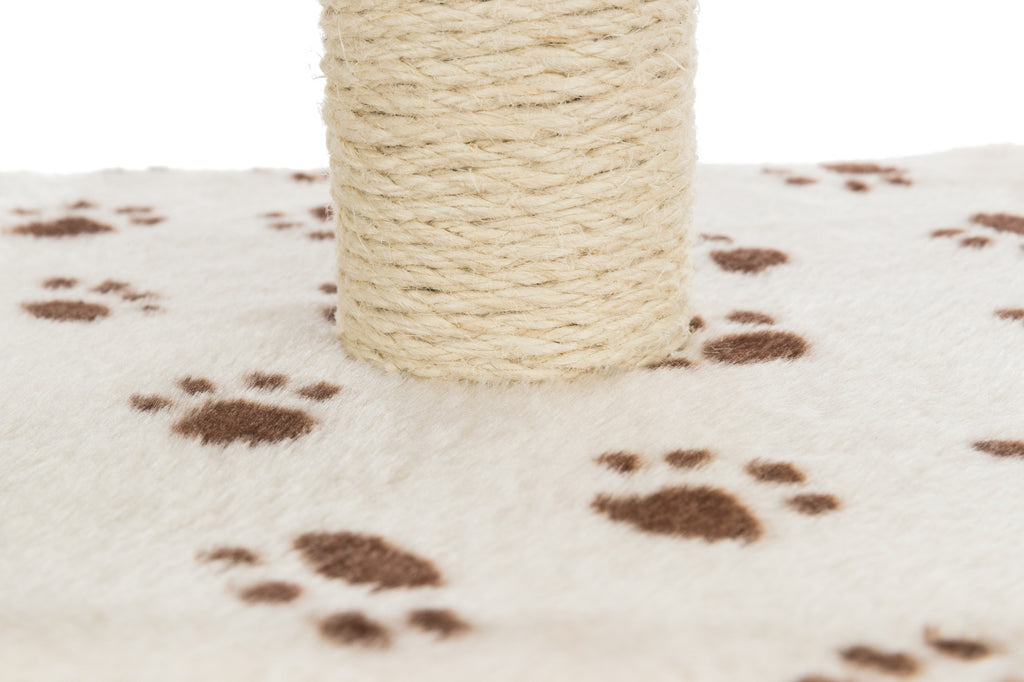 Junior Poste Rascador Zamora beige con huellas impresas