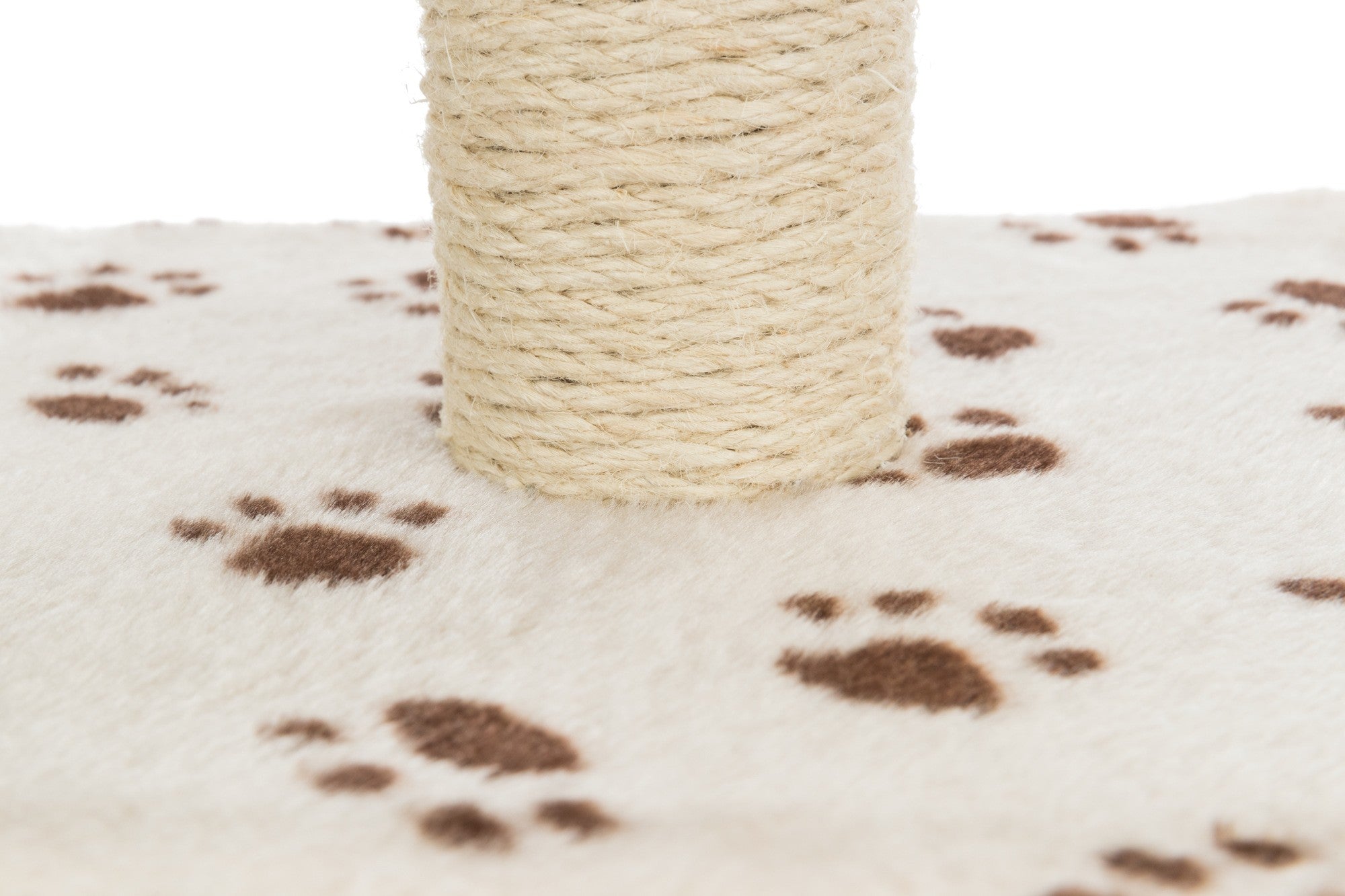 Junior Poste Rascador Zamora beige con huellas impresas