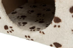 Junior Poste Rascador Zamora beige con huellas impresas