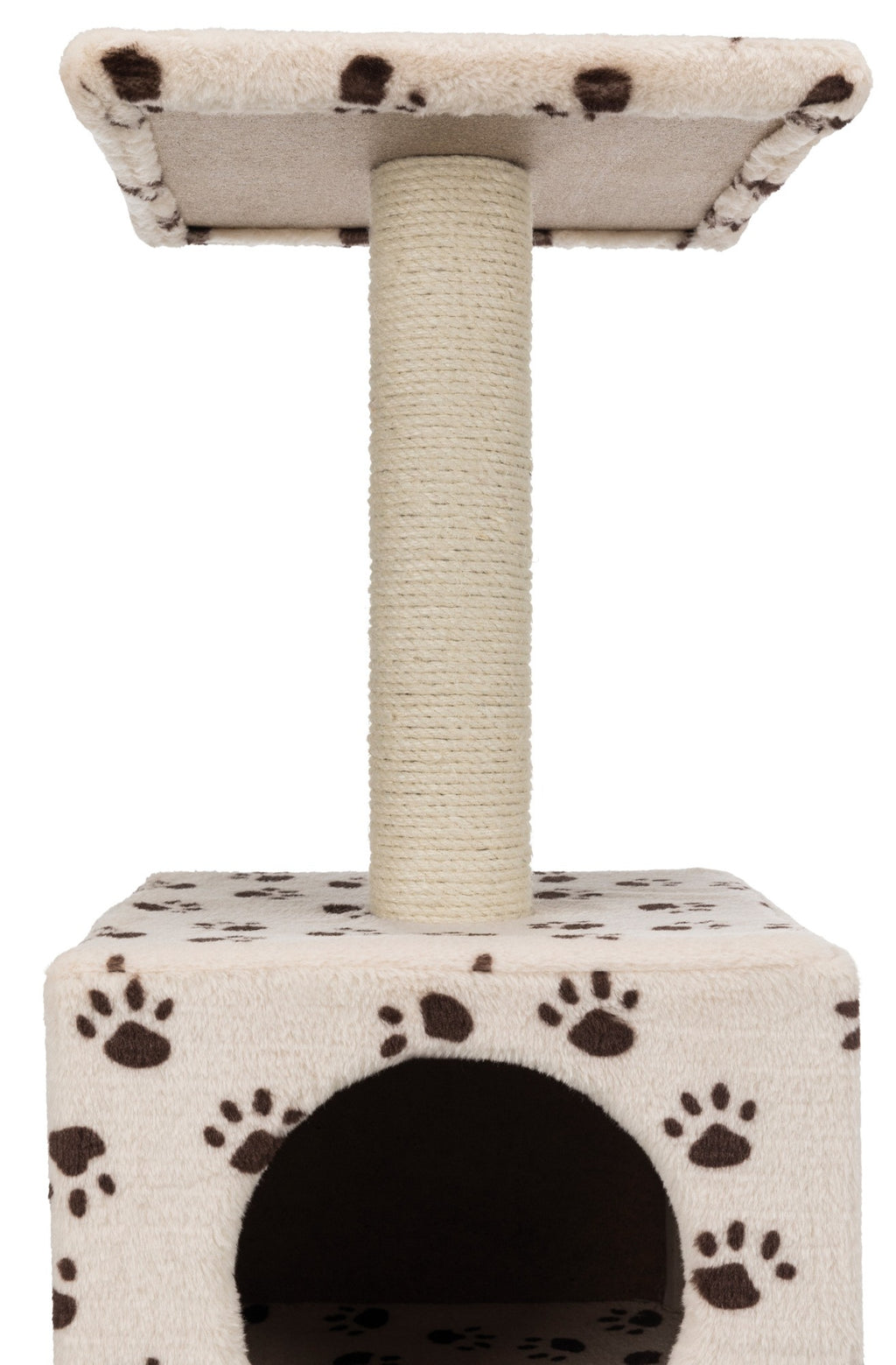 Junior Poste Rascador Zamora beige con huellas impresas