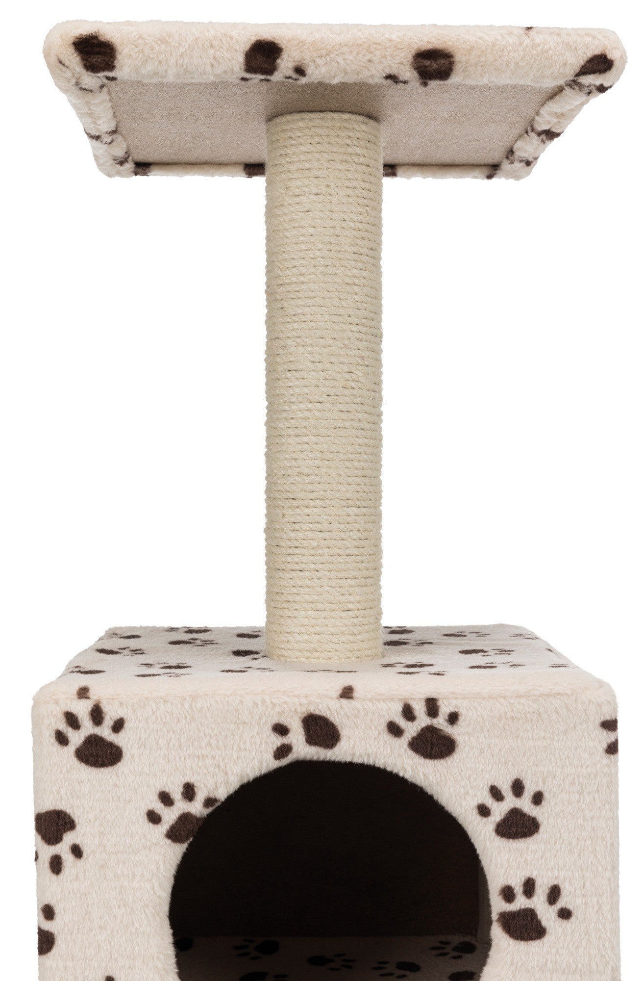 Junior Poste Rascador Zamora beige con huellas impresas