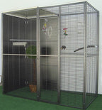 Voladero para loros 2x1 m Imor - jaula de vuelo exterior con techo mixto