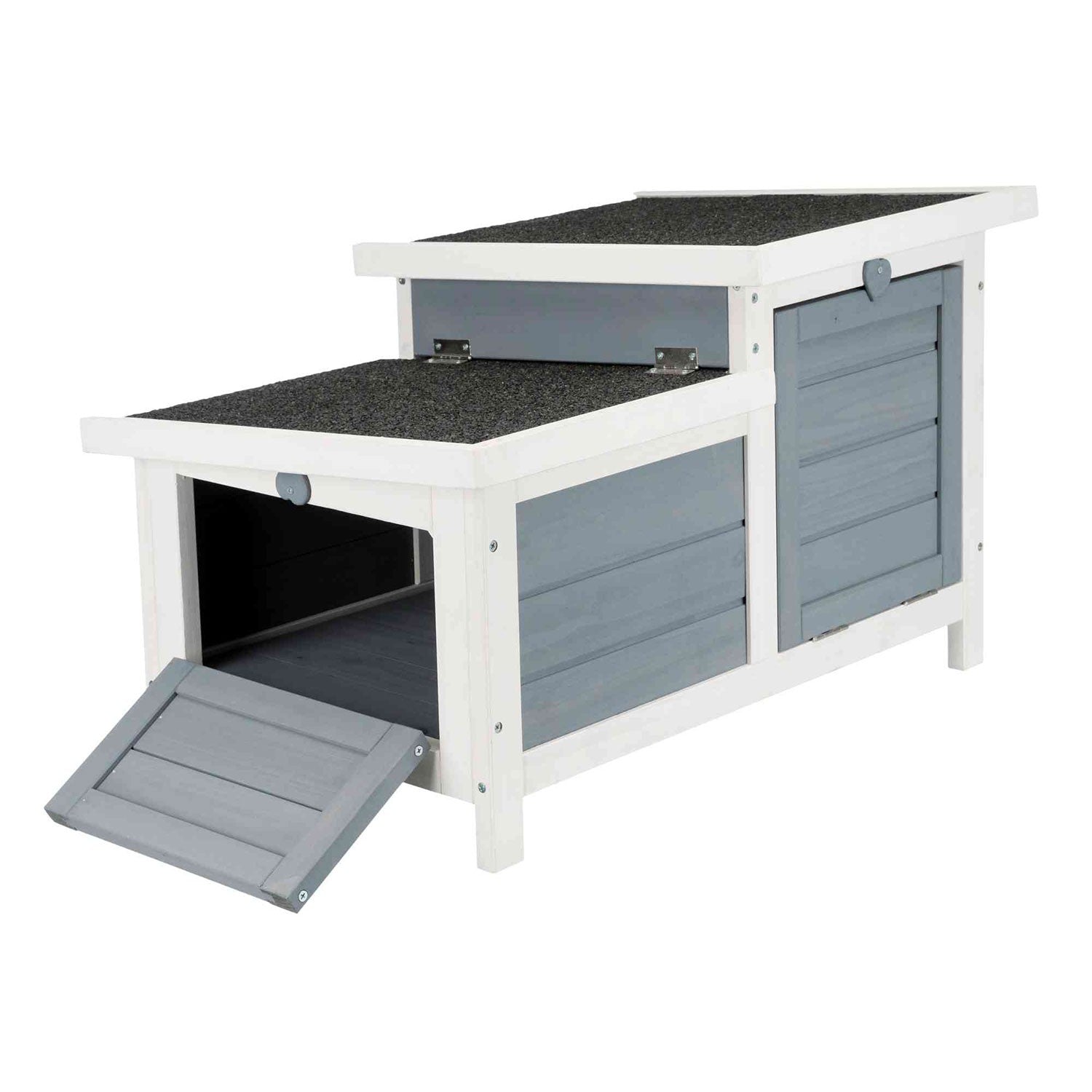 Casita Pequeños Mamíferos gris/blanco