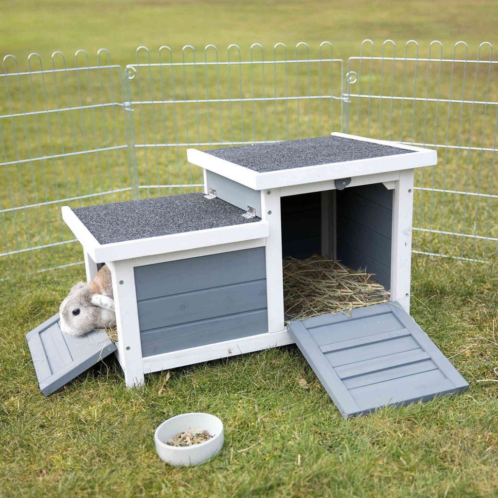 Casita Pequeños Mamíferos gris/blanco