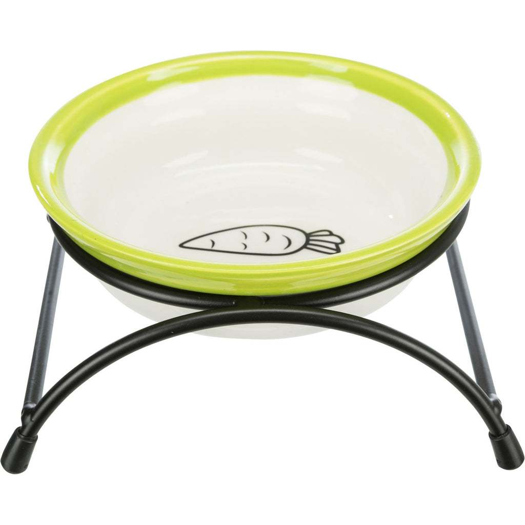 Cuenco de cerámica con soporte - Pack de 3 unidades blanco/verde