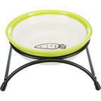 Cuenco de cerámica con soporte - Pack de 3 unidades blanco/verde