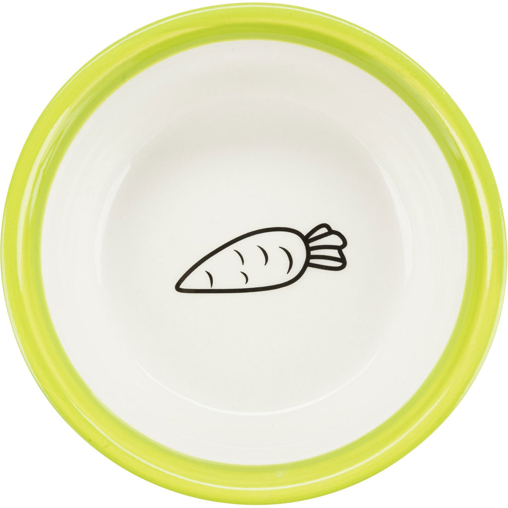 Cuenco de cerámica con soporte - Pack de 3 unidades blanco/verde
