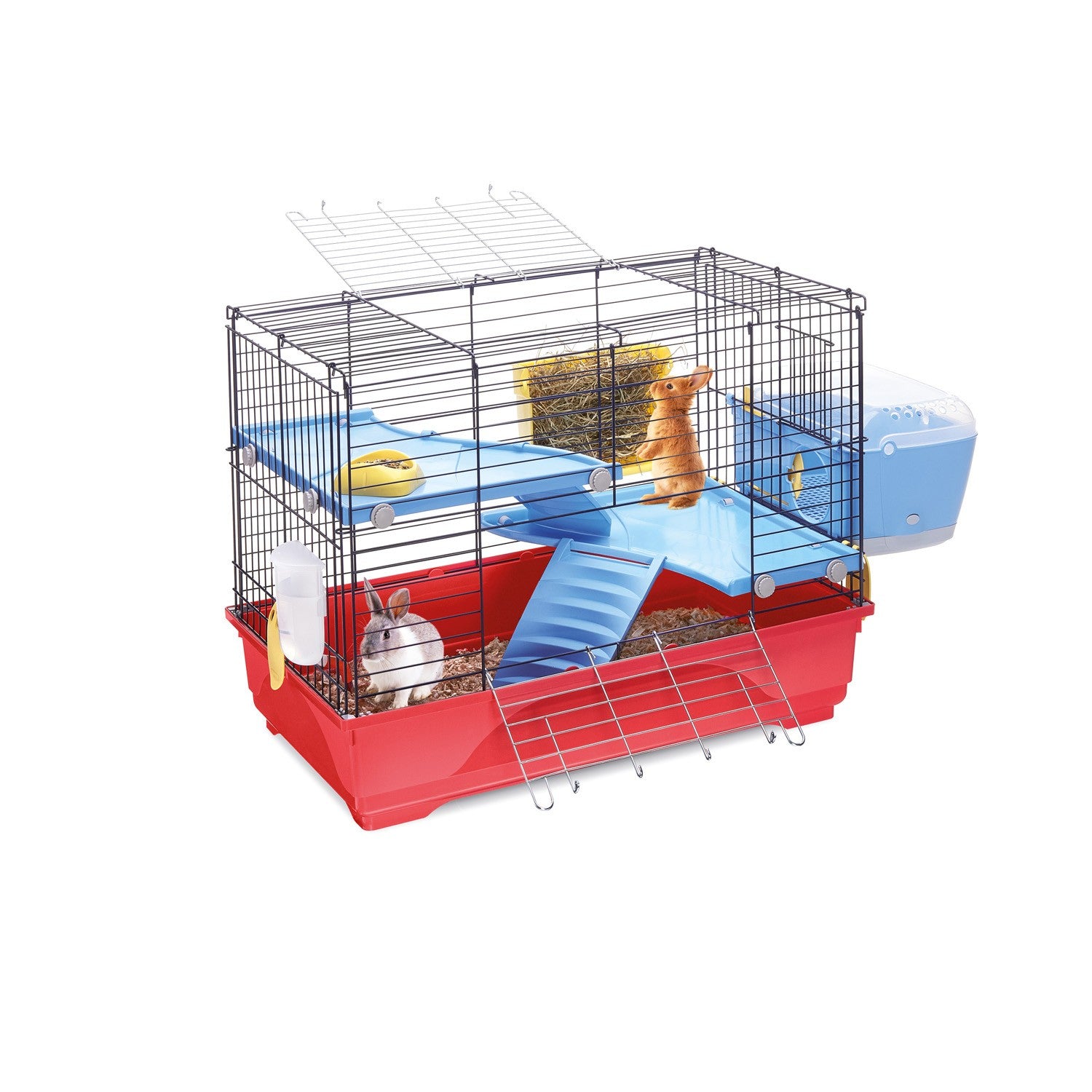 Jaula Roedor BENNY 80, Azul-Rojo Azul/Rojo