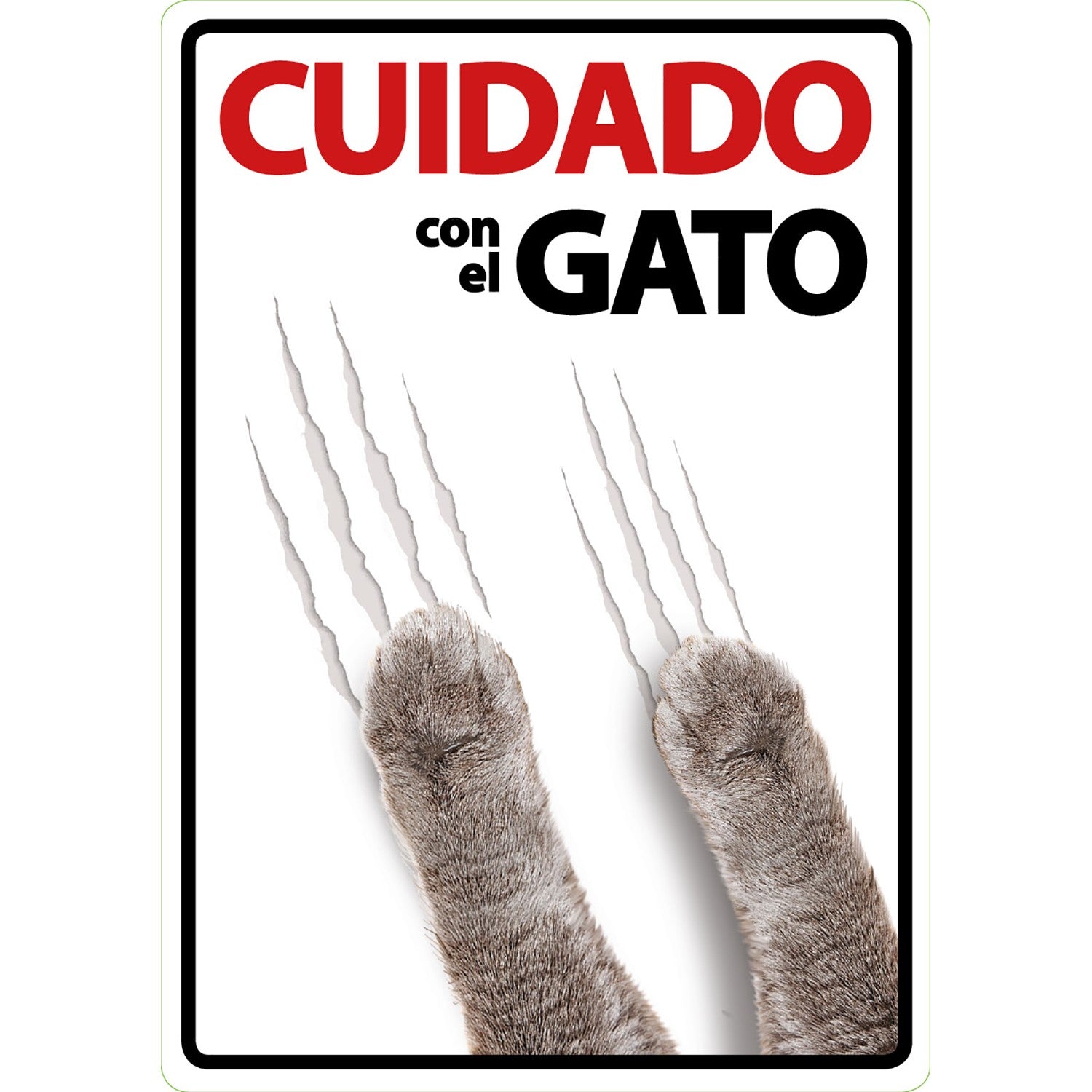 Señal A5 'Cuidado con el Gato'