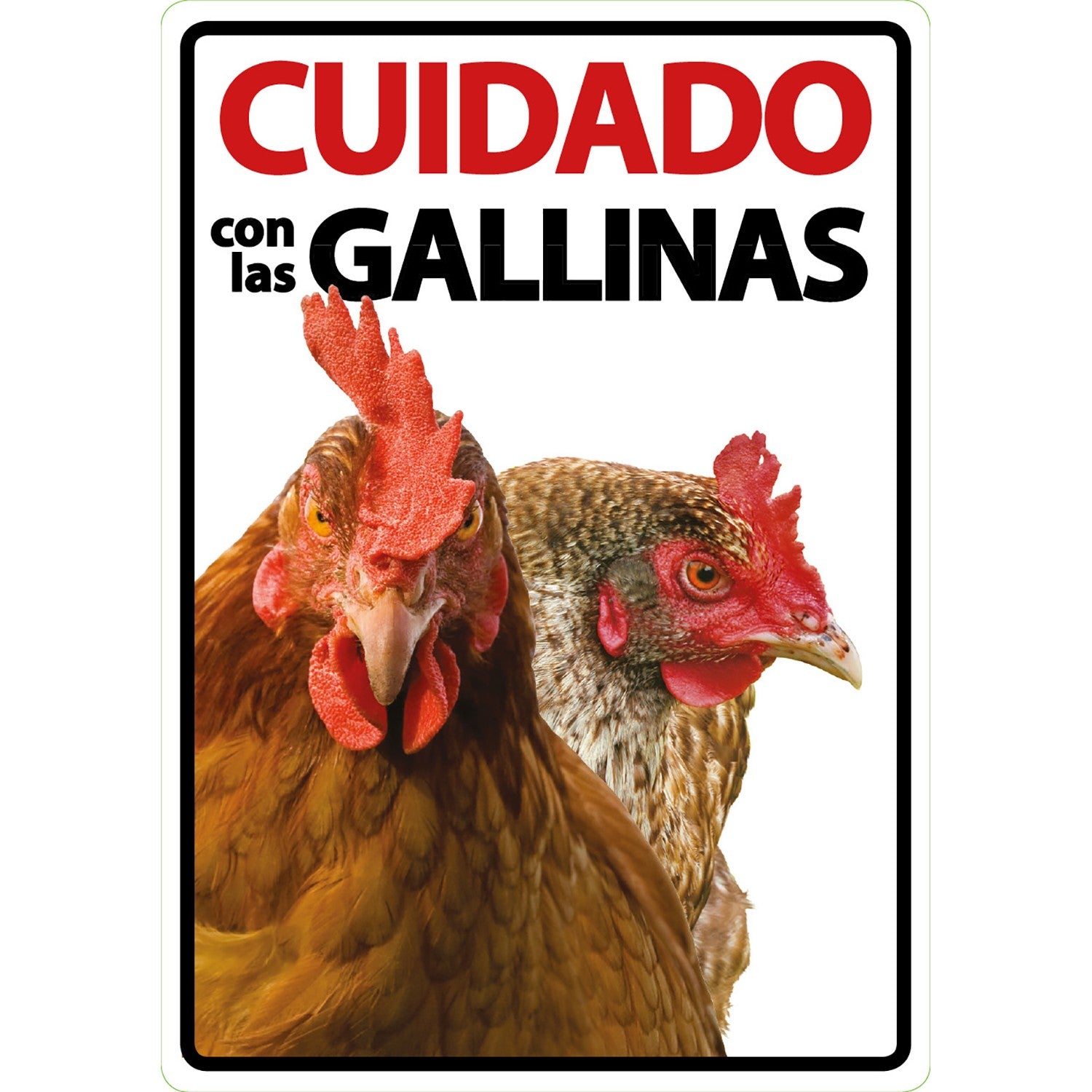 Señal A5 'Cuidado con las Gallinas'