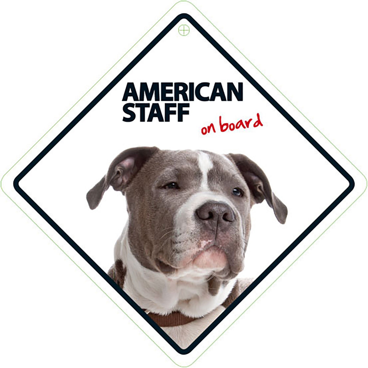 Señal con Ventosa 'American Pit Bull on Board'