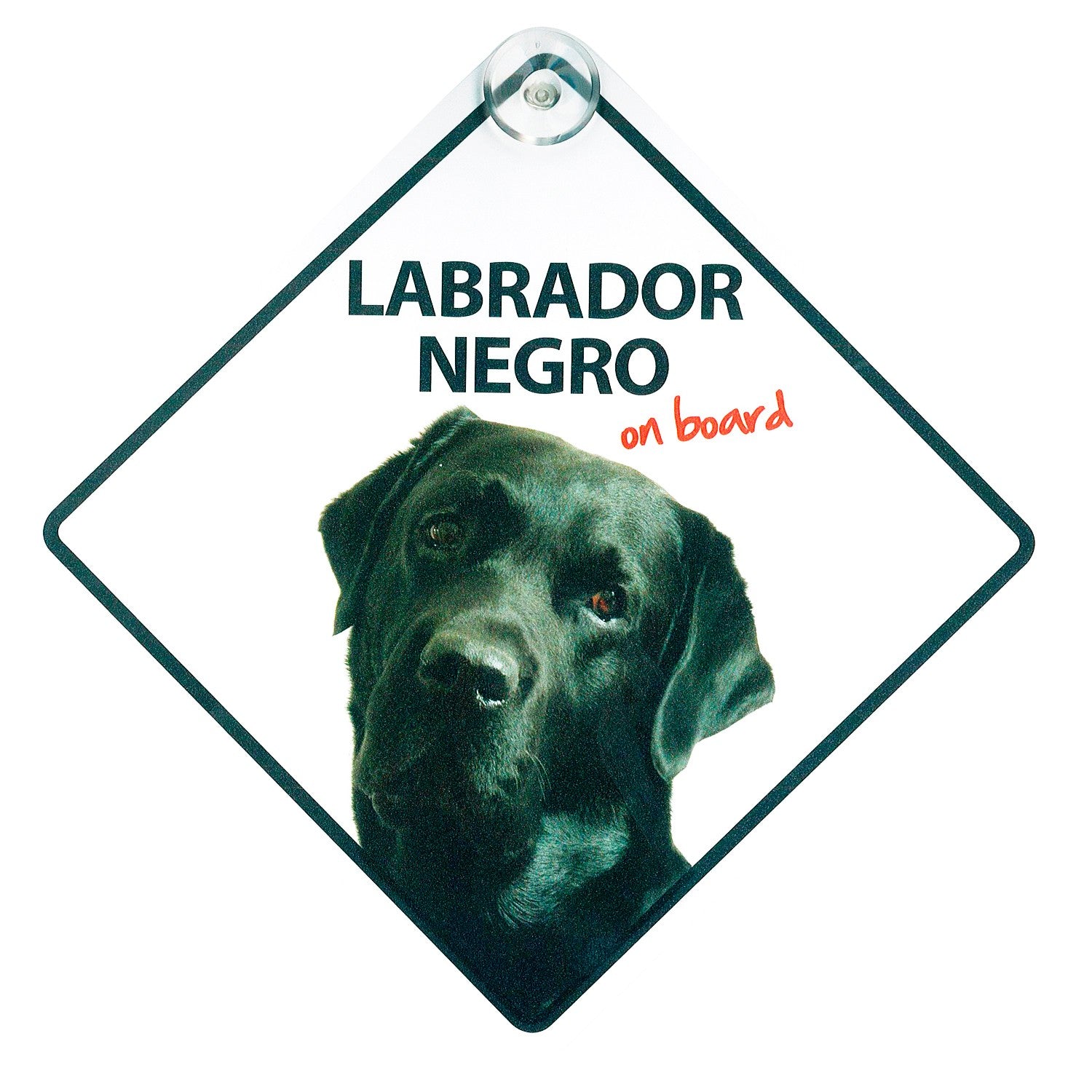 Señal con Ventosa 'Labrador Negro on Board'