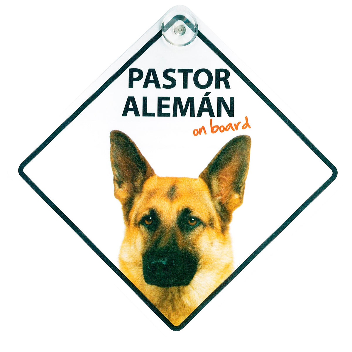 Señal con Ventosa 'Pastor Alemán on Board'